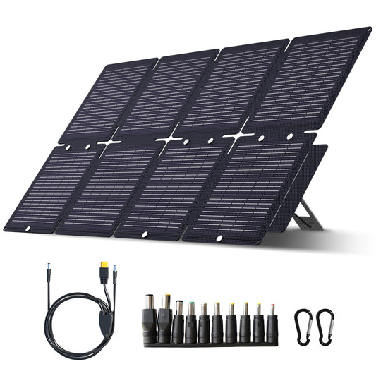 60W Foldable Solar Panel Monocrystalline ETFE 24% IP67 USB Type-C Portable Charger for Camping Hiking Travel Outdoor Emergency
