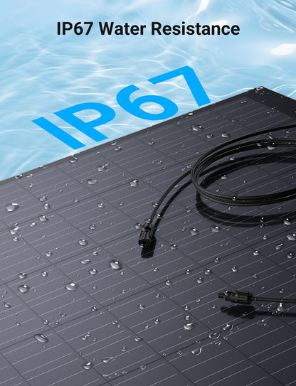 240W Flexible Solar Panels Monocrystalline Photovoltaic Module 23.1V 10.39A IP67 MC4 for RV Yacht Balcony Rooftop Camping Garden