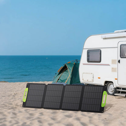200W Portable Foldable Solar Panel Monocrystalline ETFE IP67 MC4 23.2V for Camping RV Power Station Outdoor Use