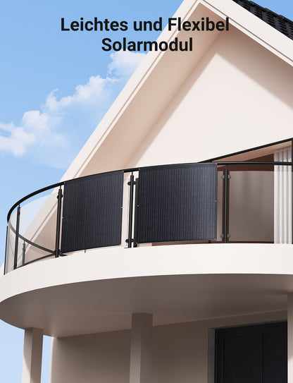 240W Flexible Solar Panels Monocrystalline Photovoltaic Module 23.1V 10.39A IP67 MC4 for RV Yacht Balcony Rooftop Camping Garden